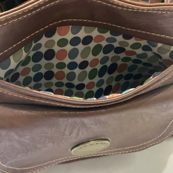 VTG Liz Claiborne Axcess Brown Faux Leather Handbag Shoulder Purse Y2K Aesthetic - Picture 5 of 15